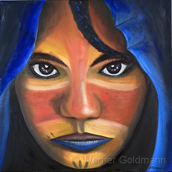 Tuareg Frau (80x80)cm.jpg - Tuareg Frau (80x80)cm